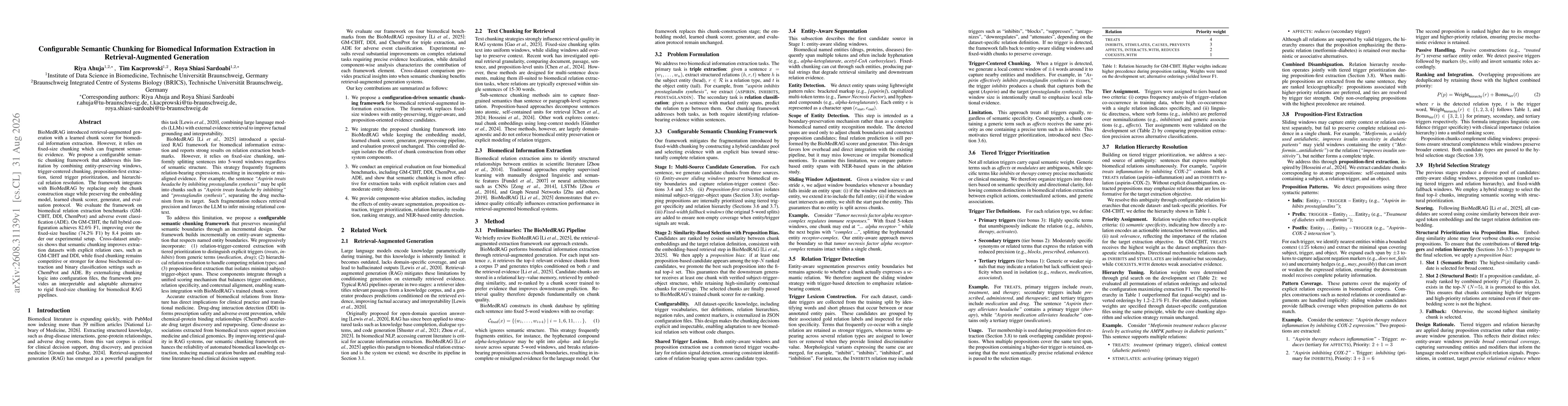 Thumbnail for Configurable Semantic Chunking for Biomedical Information Extraction in Retrieval-Augmented Generation