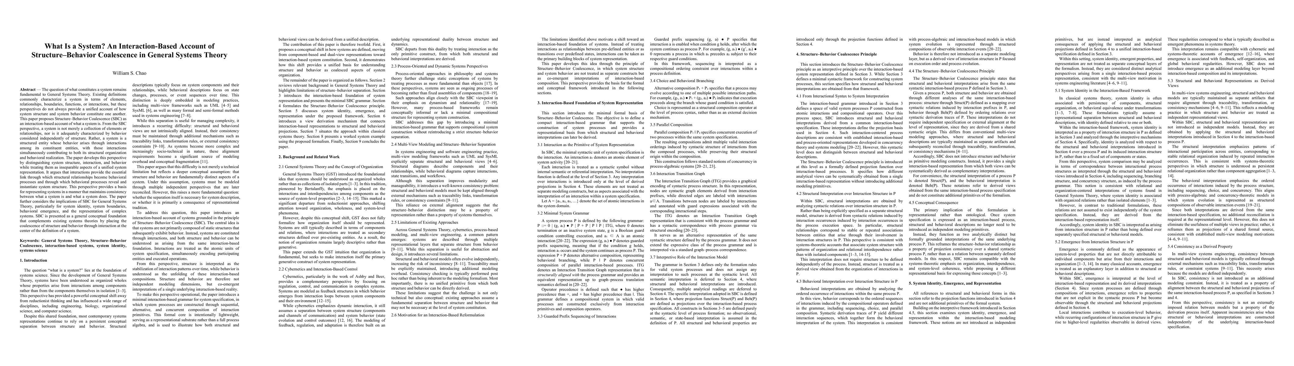 Thumbnail for What Is a System? An Interaction-Based Account of Structure-Behavior Coalescence in General Systems Theory