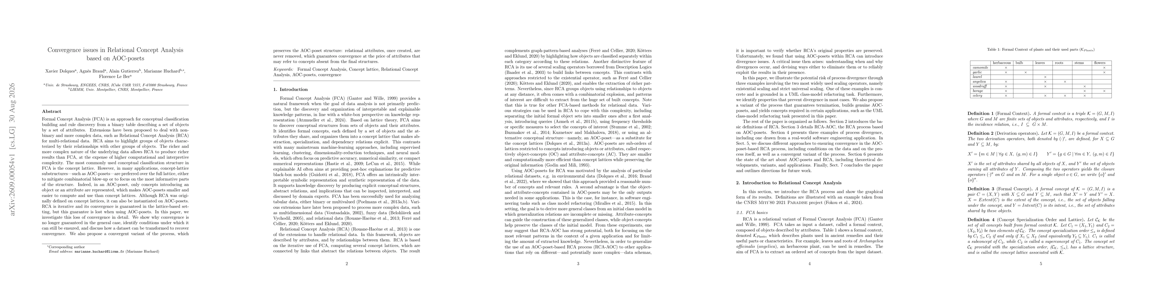 Thumbnail for Convergence issues in Relational Concept Analysis based on AOC-posets