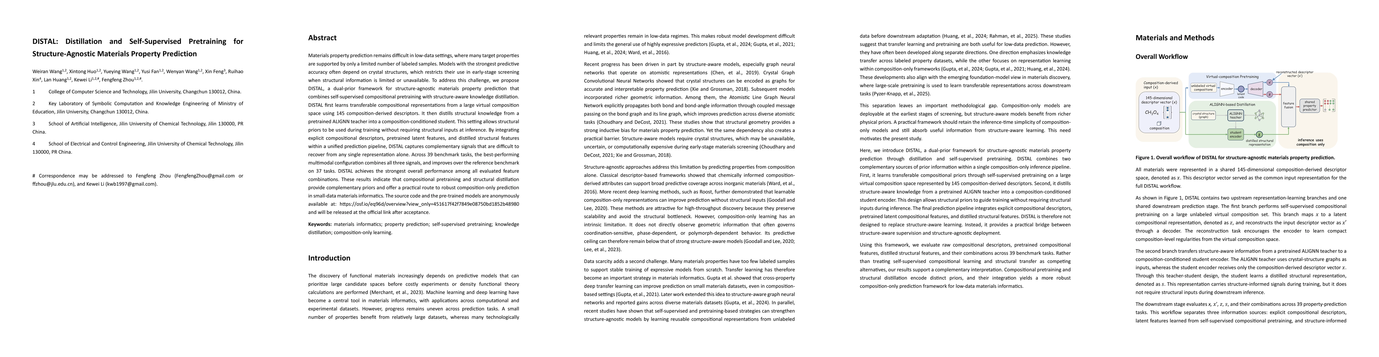 Thumbnail for DISTAL: Distillation and Self-Supervised Pretraining for Structure-Agnostic Materials Property Prediction