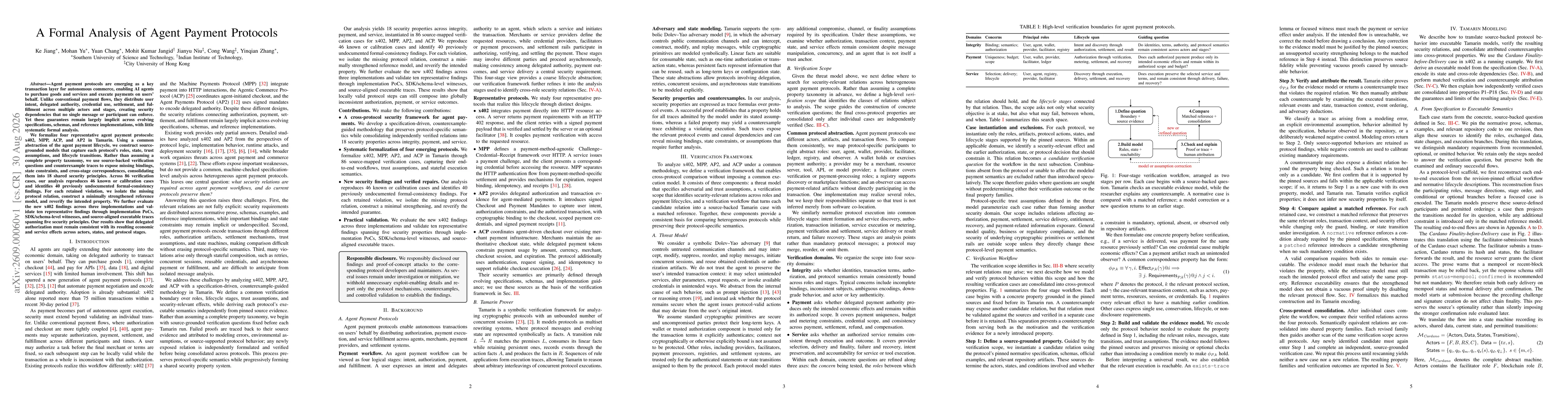 Thumbnail for A Formal Analysis of Agent Payment Protocols