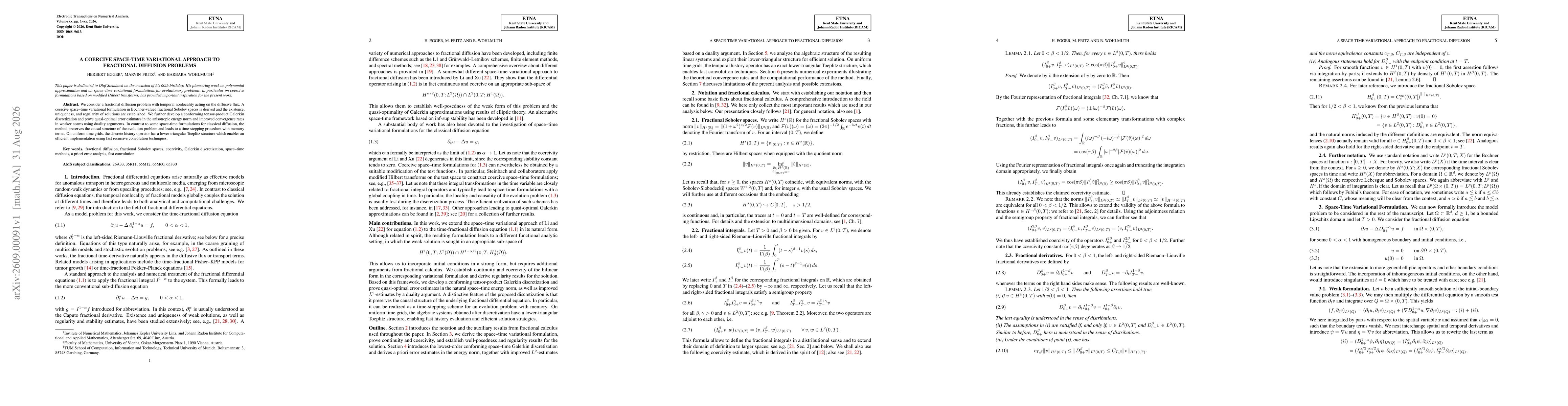 Thumbnail for A coercive space-time variational approach to fractional diffusion problems