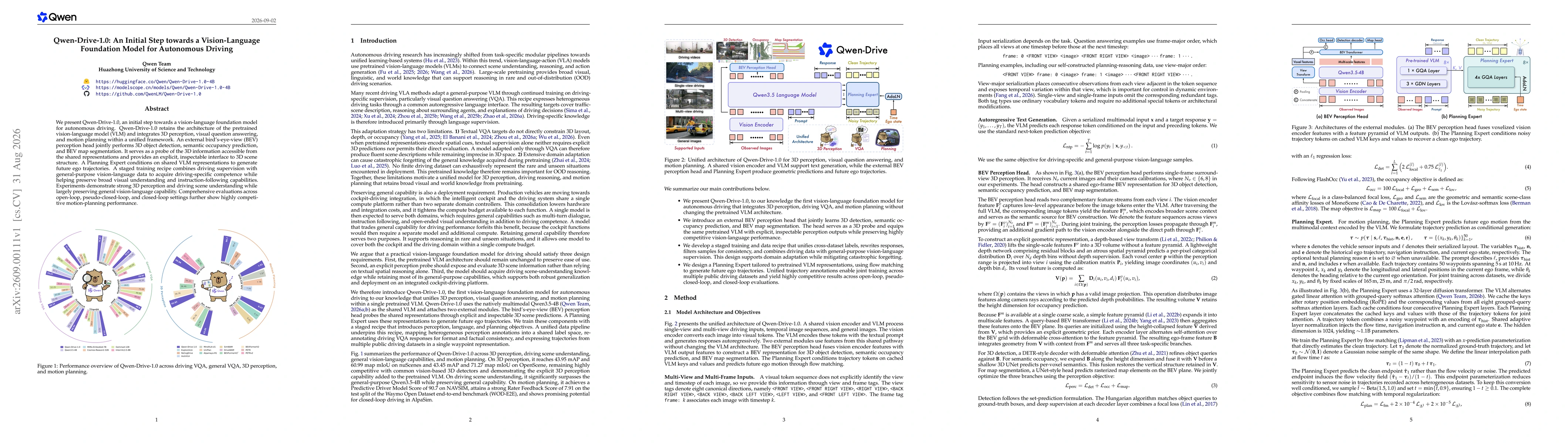 Thumbnail for Qwen-Drive-1.0: An Initial Step towards a Vision-Language Foundation Model for Autonomous Driving