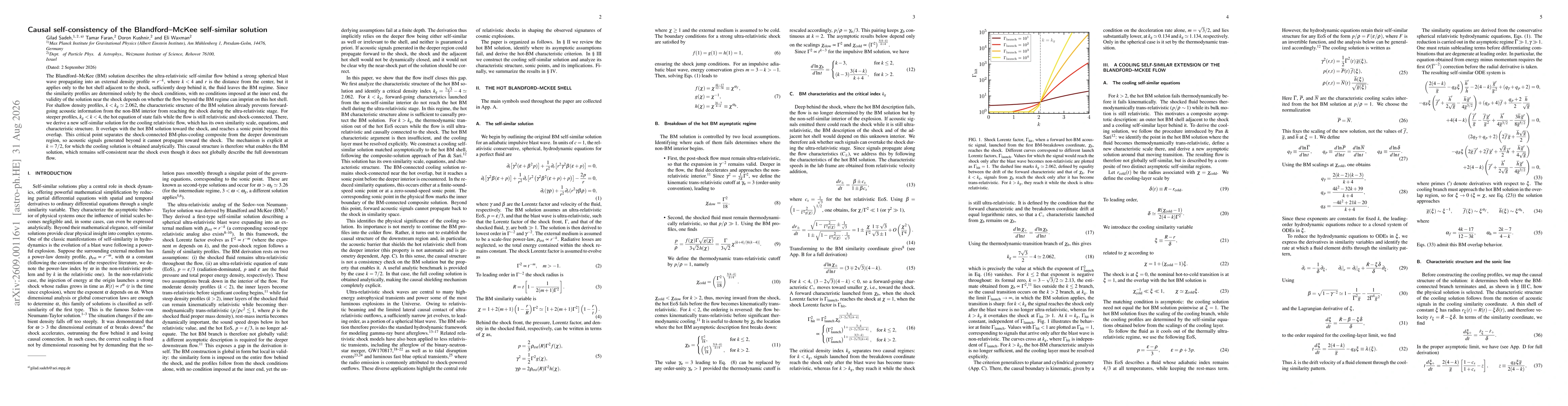Thumbnail for Causal self-consistency of the Blandford--McKee self-similar solution