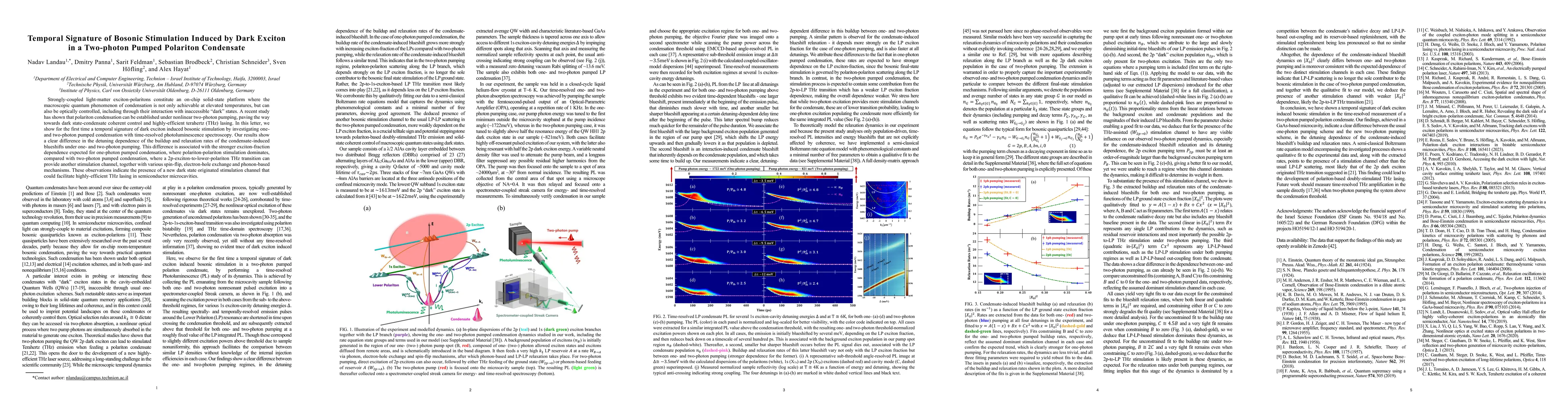 Thumbnail for Temporal Signature of Bosonic Stimulation Induced by Dark Exciton in a Two-photon Pumped Polariton Condensate