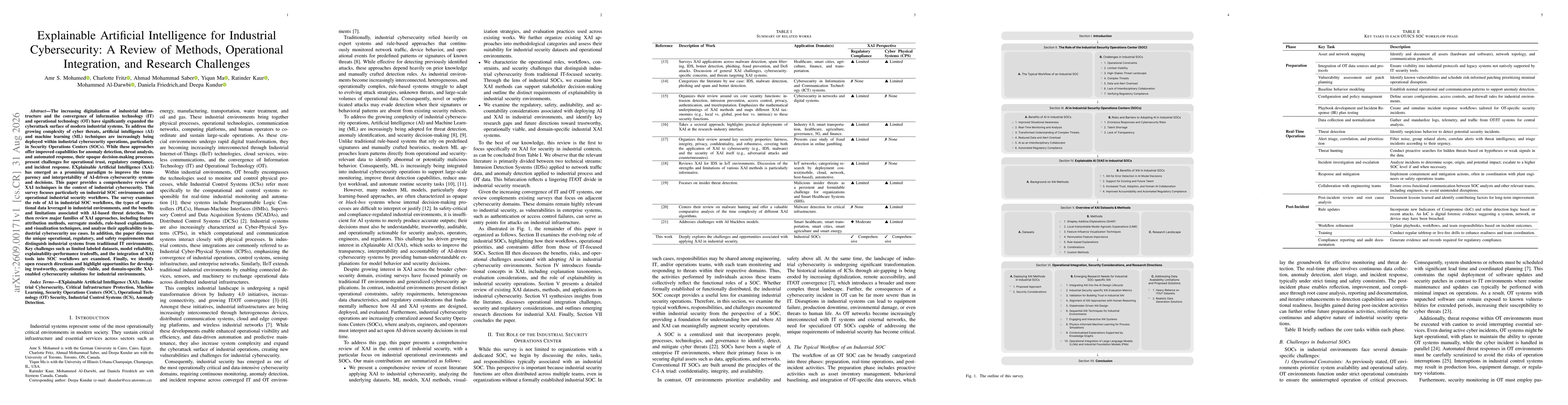 Thumbnail for Explainable Artificial Intelligence for Industrial Cybersecurity: A Review of Methods, Operational Integration, and Research Challenges