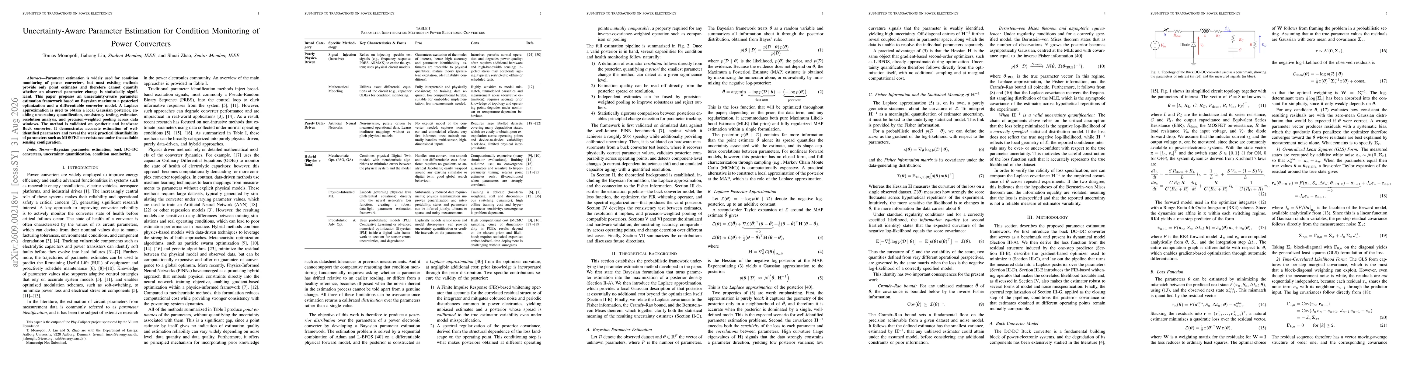 Thumbnail for Uncertainty-Aware Parameter Estimation for Condition Monitoring of Power Converters