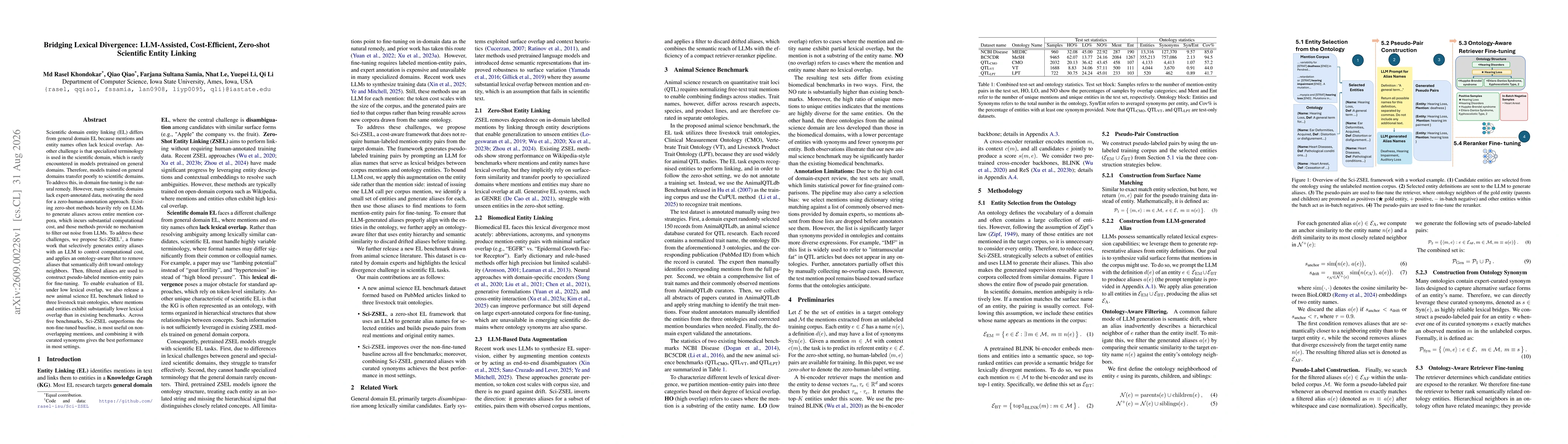Thumbnail for Bridging Lexical Divergence: LLM-Assisted, Cost-Efficient, Zero-shot Scientific Entity Linking