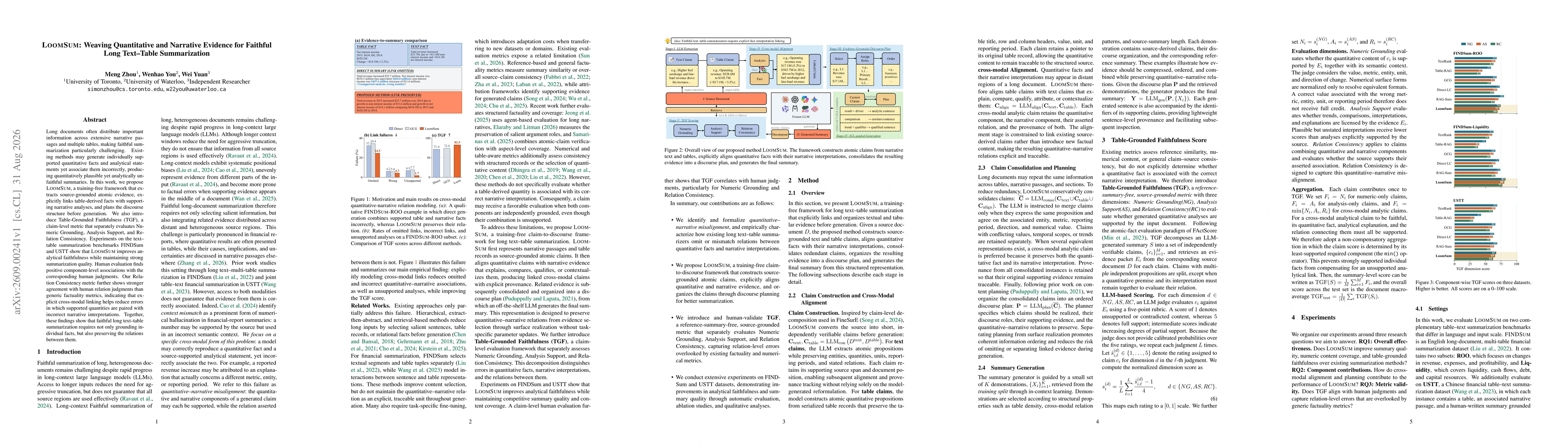 Thumbnail for LOOMSUM:Weaving Quantitative and Narrative Evidence for Faithful Long Text-Table Summarization