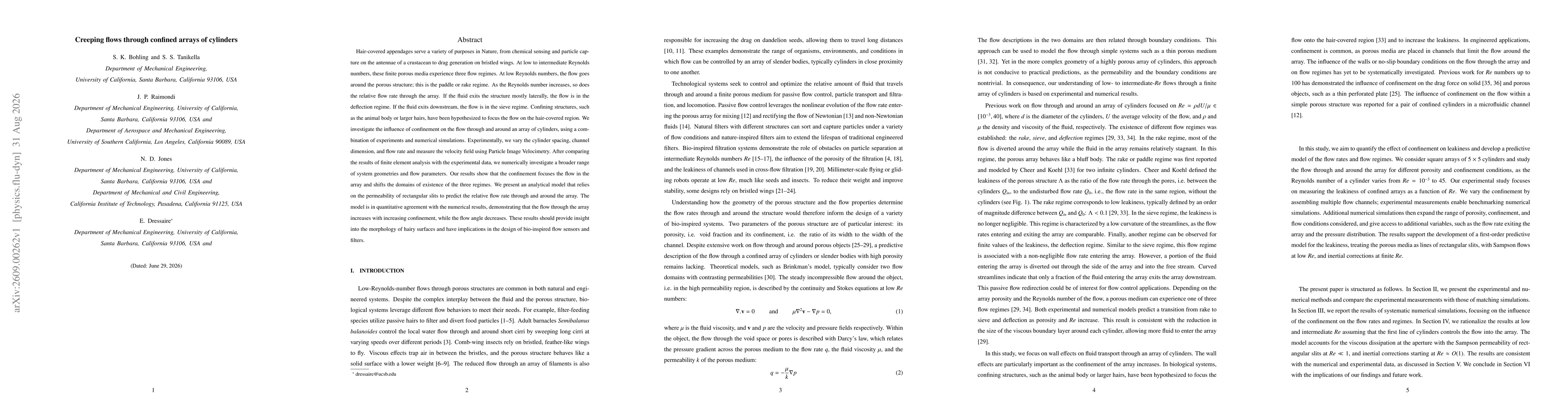 Thumbnail for Creeping flows through confined arrays of cylinders