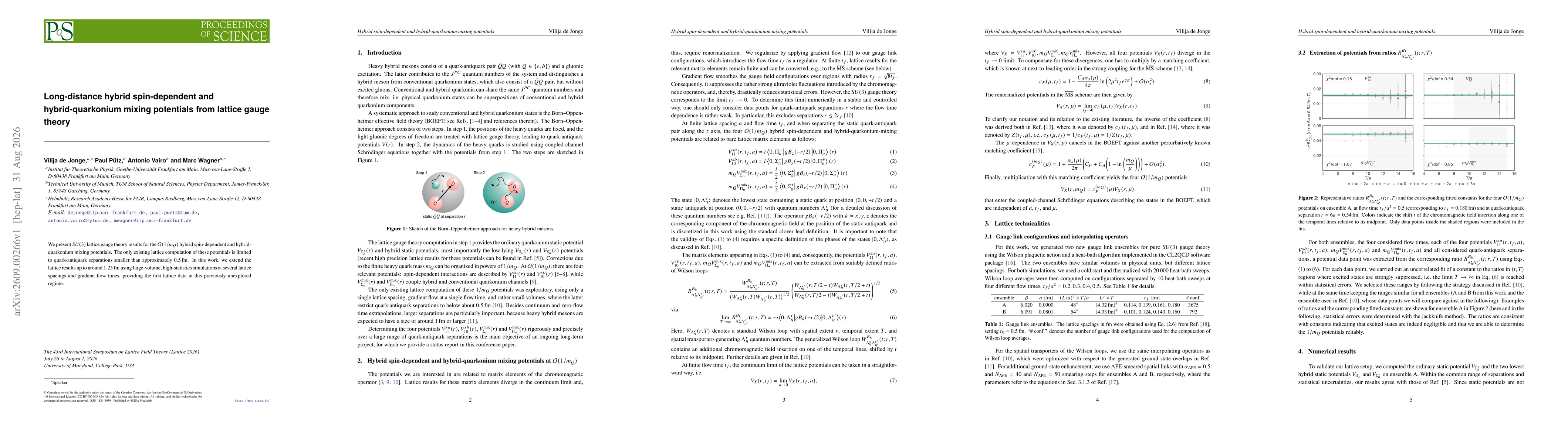 Thumbnail for Long-distance hybrid spin-dependent and hybrid-quarkonium mixing potentials from lattice gauge theory