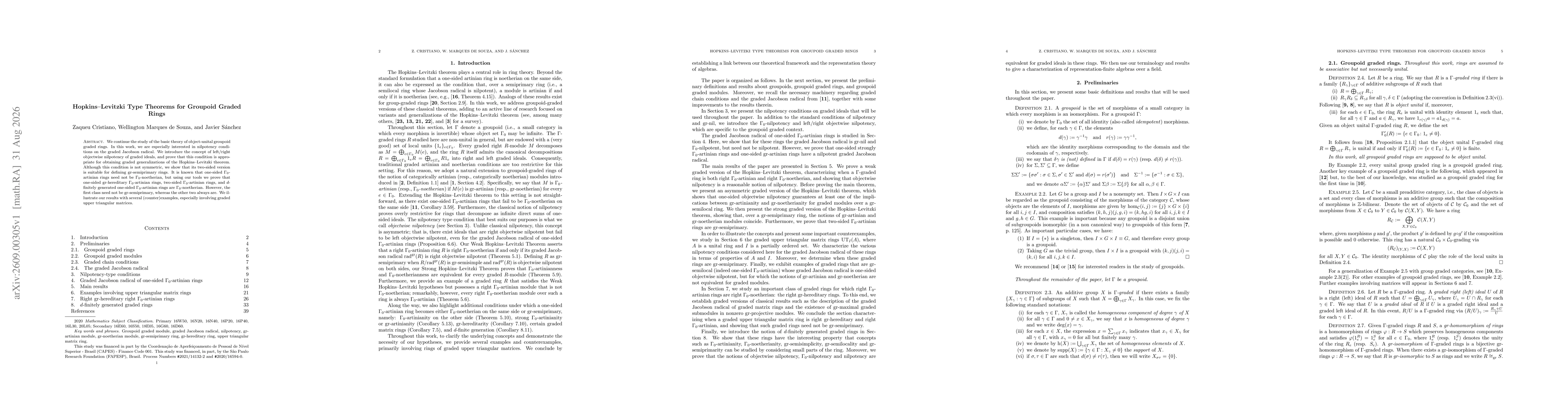 Thumbnail for Hopkins-Levitzki Type Theorems for Groupoid Graded Rings