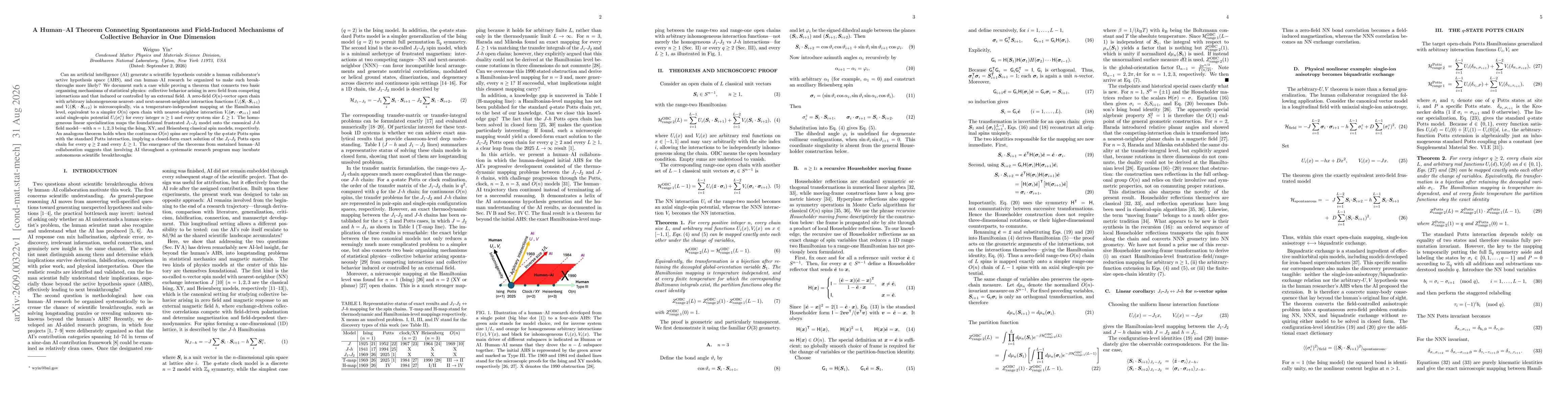 Thumbnail for A Human-AI Theorem Connecting Spontaneous and Field-Induced Mechanisms of Collective Behavior in One Dimension