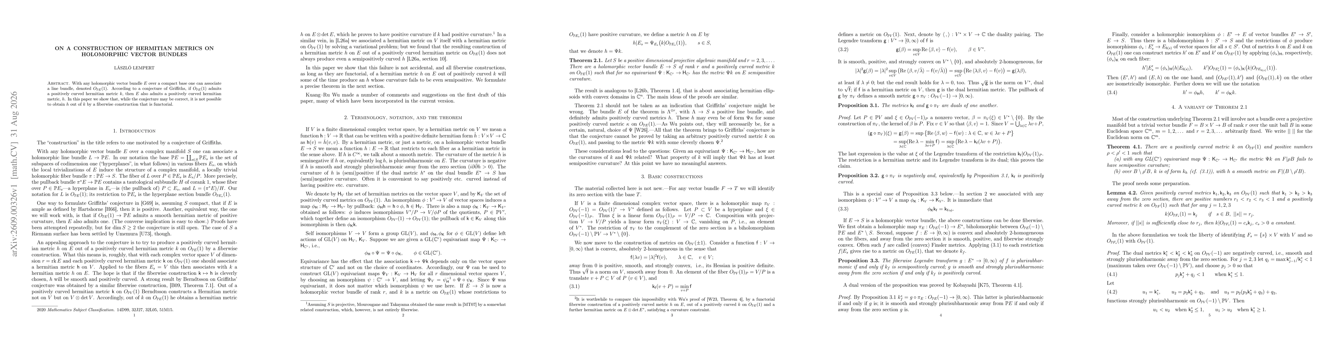 Thumbnail for On a construction of hermitian metrics on holomorphic vector bundles