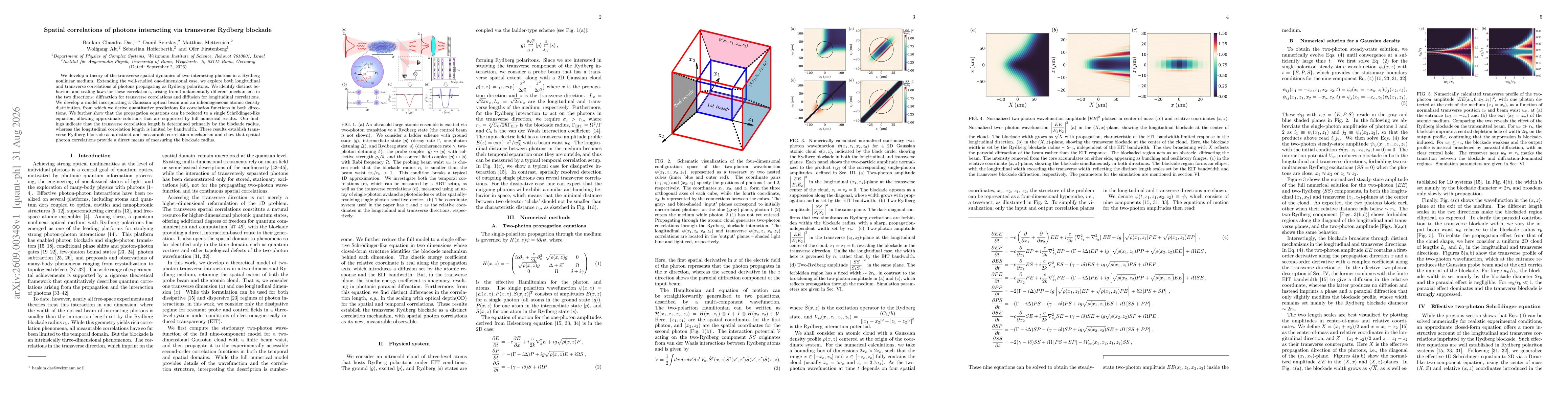 Thumbnail for Spatial correlations of photons interacting via transverse Rydberg blockade
