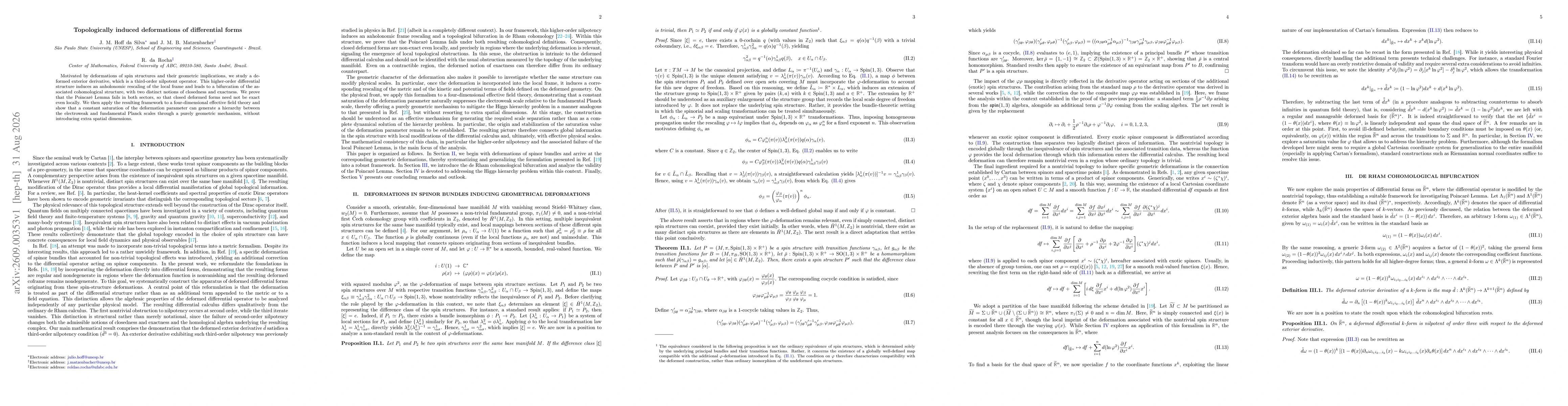Thumbnail for Topologically induced deformations of differential forms