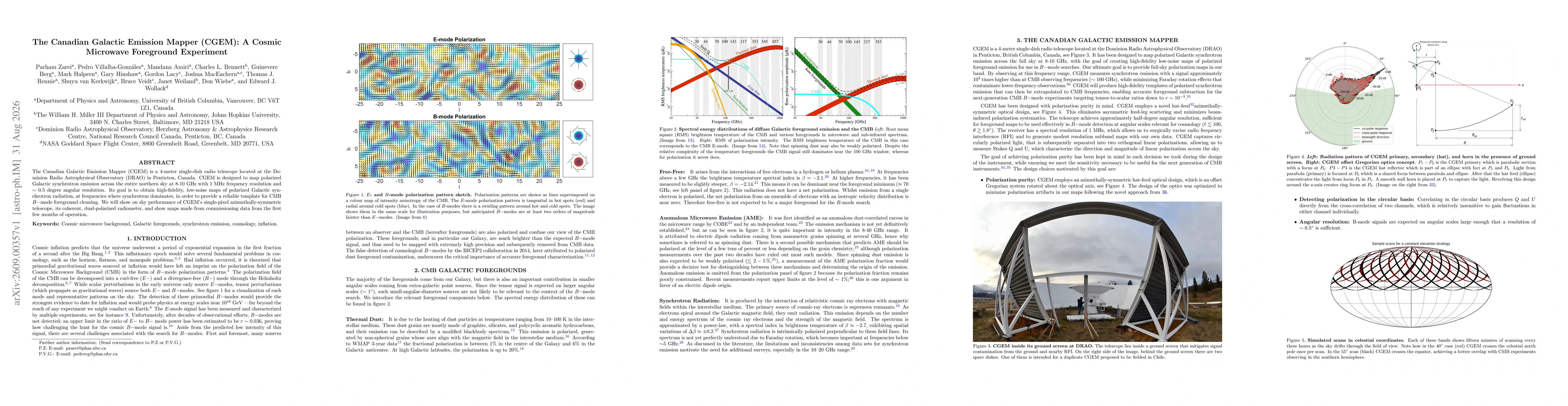 Thumbnail for The Canadian Galactic Emission Mapper (CGEM): A Cosmic Microwave Foreground Experiment