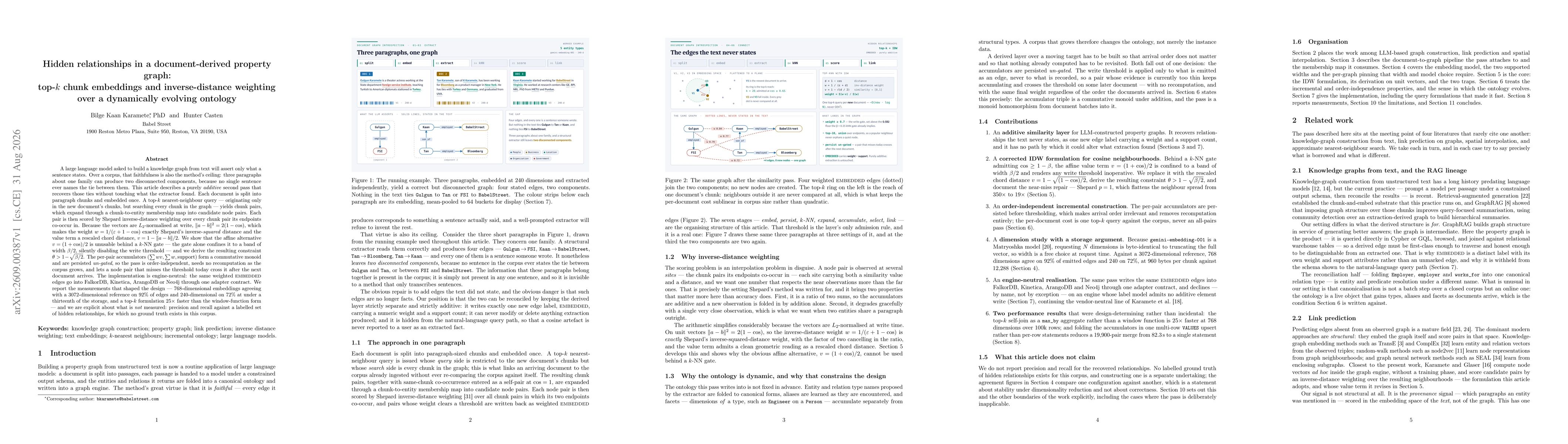 Thumbnail for Hidden relationships in a document-derived property graph: top-k chunk embeddings and inverse-distance weighting over a dynamically evolving ontology