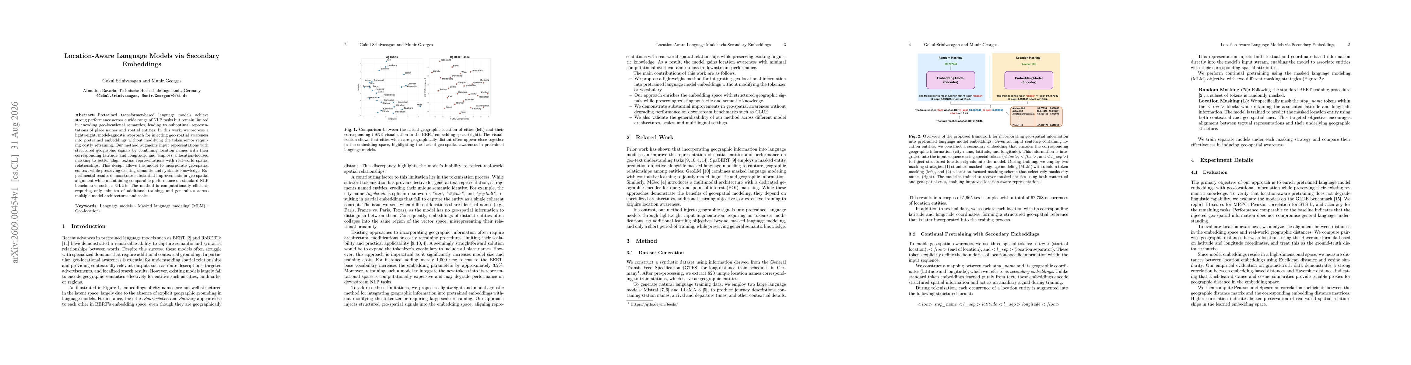 Thumbnail for Location-Aware Language Models via Secondary Embeddings