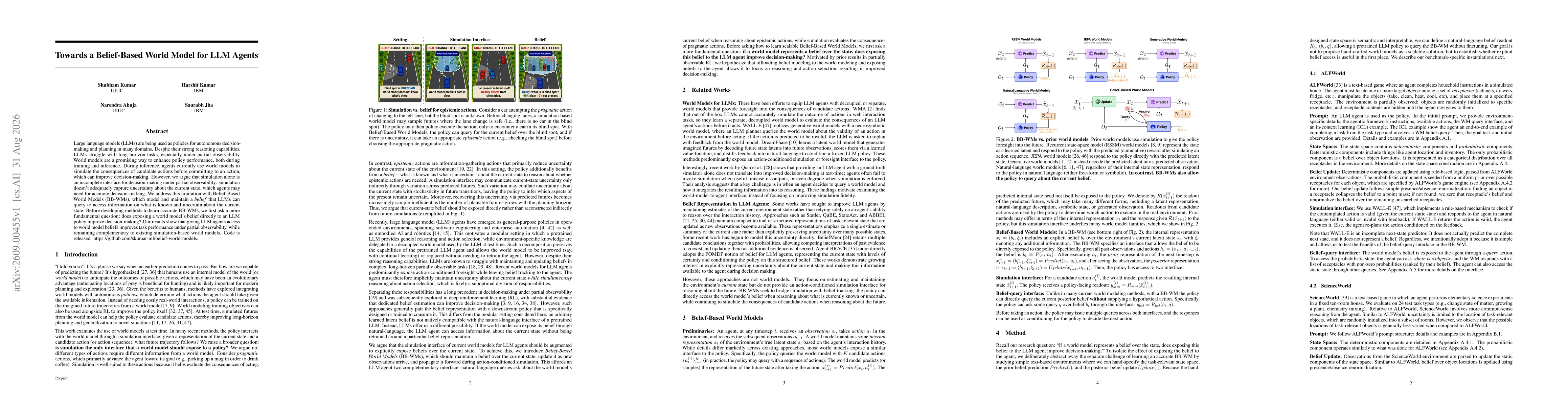 Thumbnail for Towards a Belief-Based World Model for LLM Agents