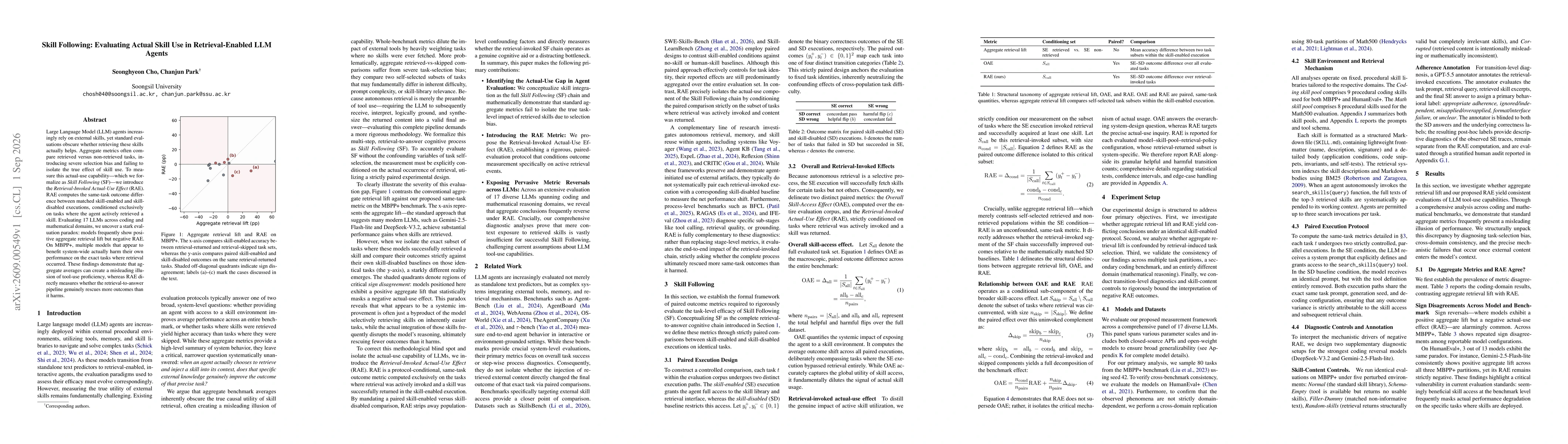 Thumbnail for Skill Following: Evaluating Actual Skill Use in Retrieval-Enabled LLM Agents