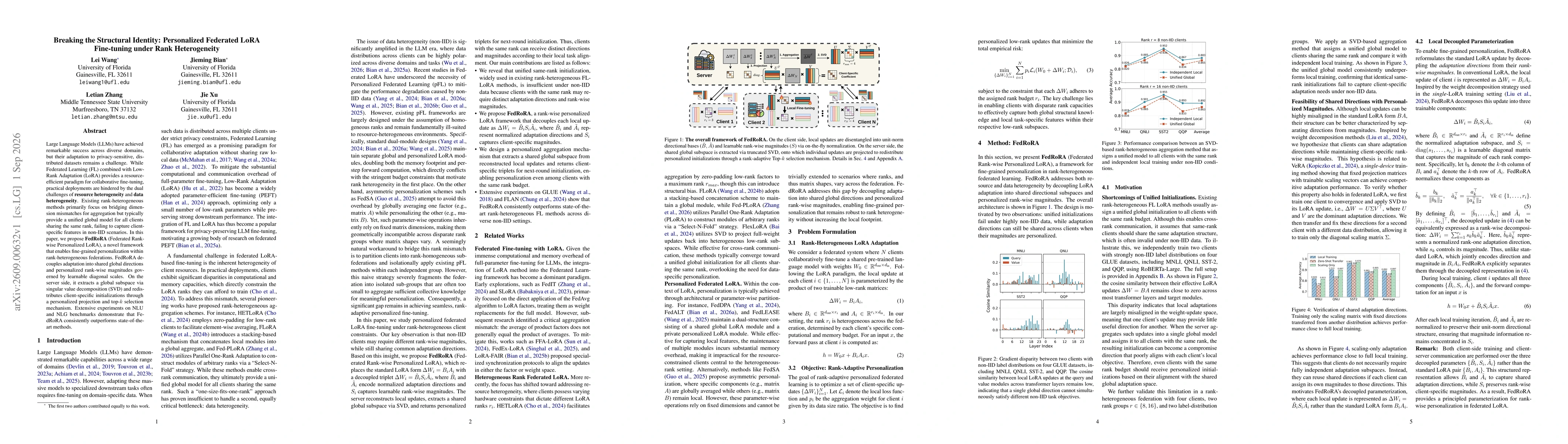 Thumbnail for Breaking the Structural Identity: Personalized Federated LoRA Fine-tuning under Rank Heterogeneity