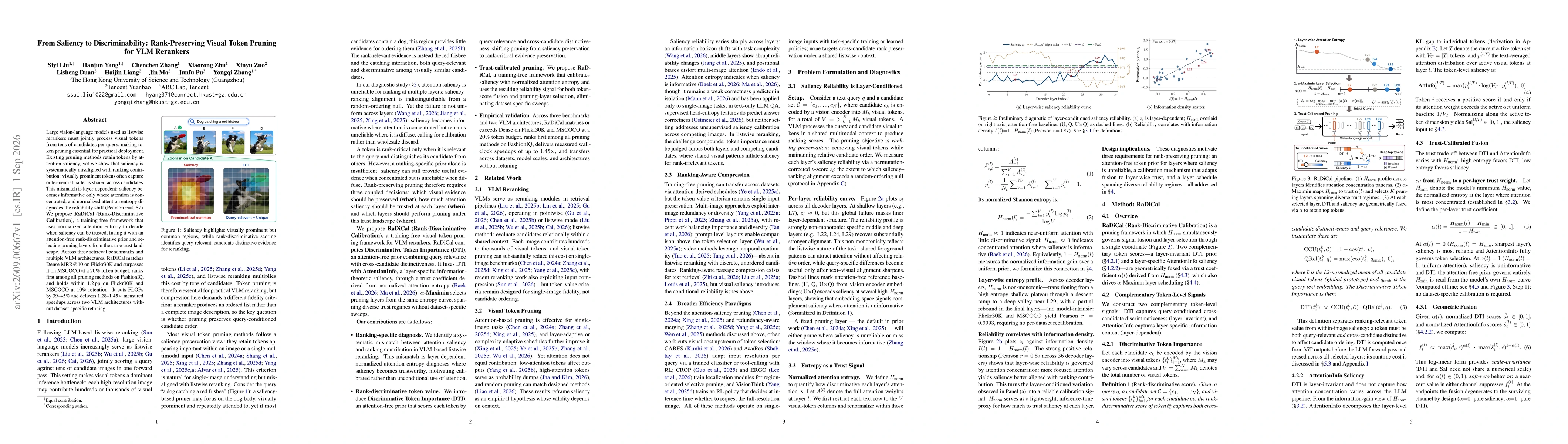 Thumbnail for From Saliency to Discriminability: Rank-Preserving Visual Token Pruning for VLM Rerankers