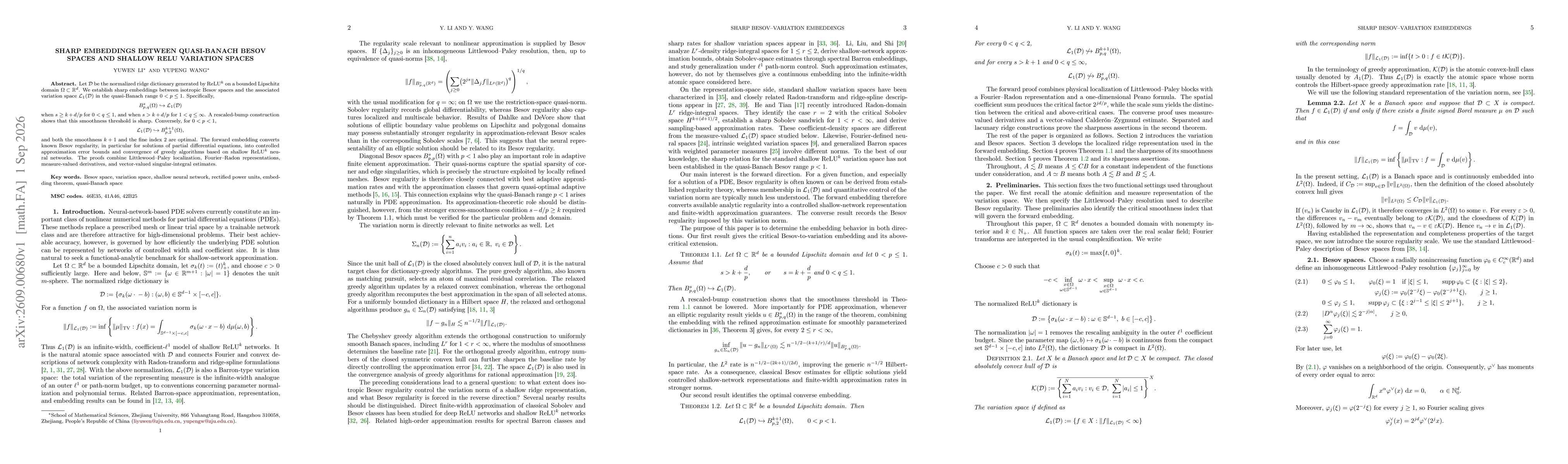 Thumbnail for Sharp embeddings between quasi-Banach Besov spaces and shallow ReLU variation spaces