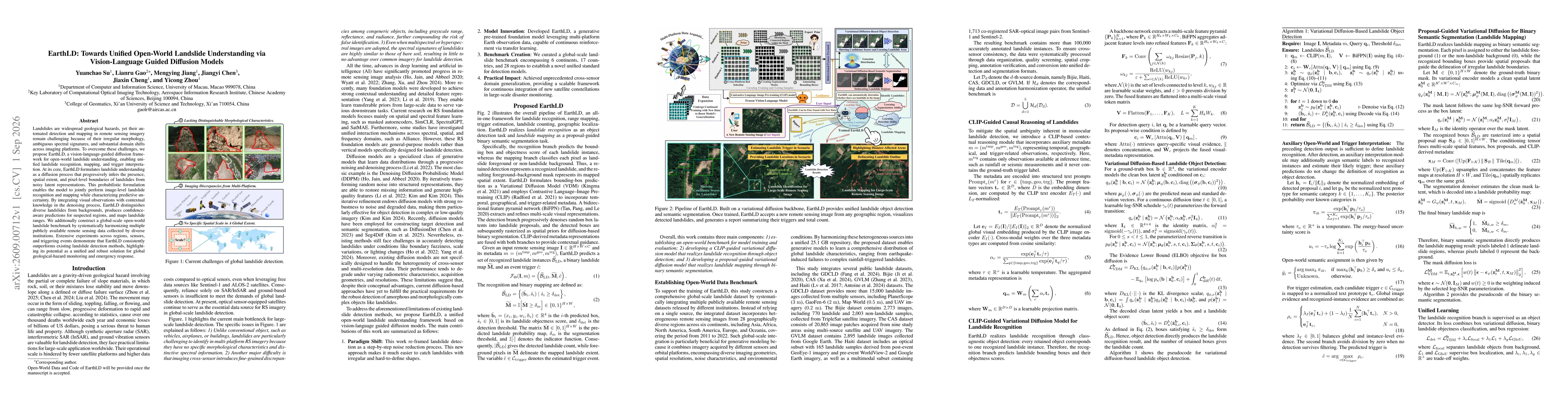 Thumbnail for EarthLD: Towards Unified Open-World Landslide Understanding via Vision-Language Guided Diffusion Models
