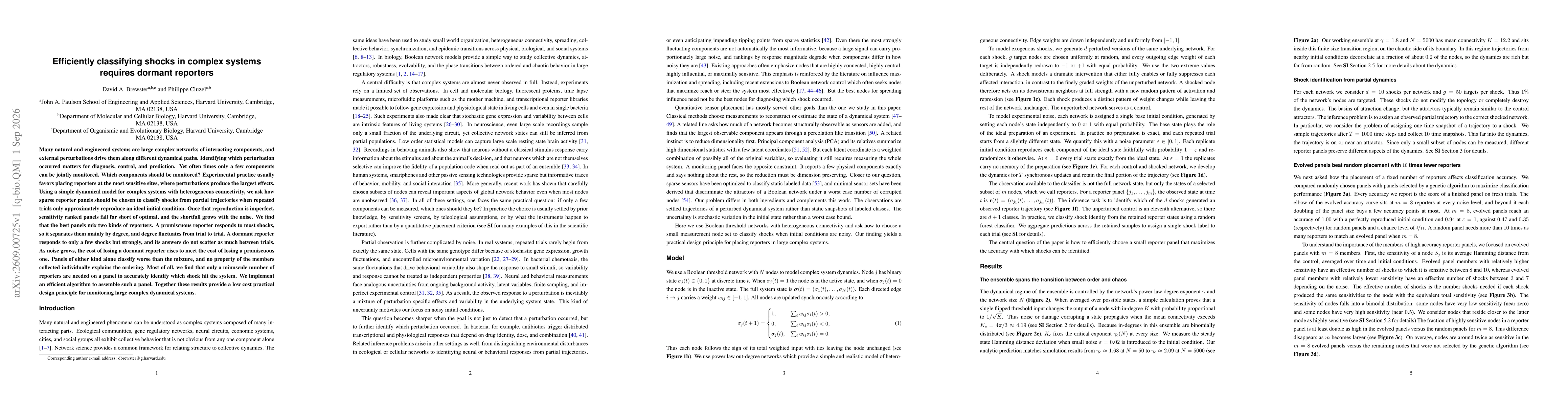 Thumbnail for Efficiently classifying shocks in complex systems requires dormant reporters
