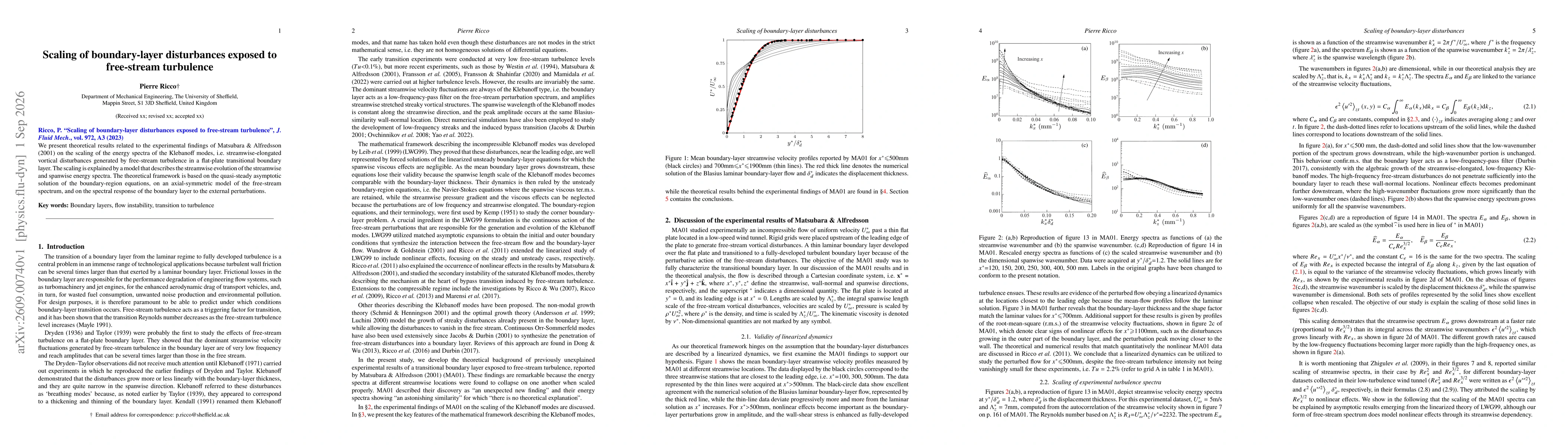 Thumbnail for Scaling of boundary-layer disturbances exposed to free-stream turbulence