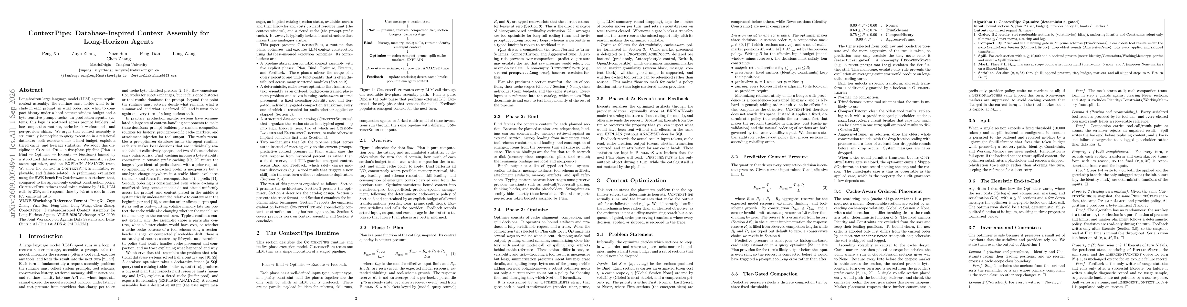Thumbnail for ContextPipe: Database-Inspired Context Assembly for Long-Horizon Agents