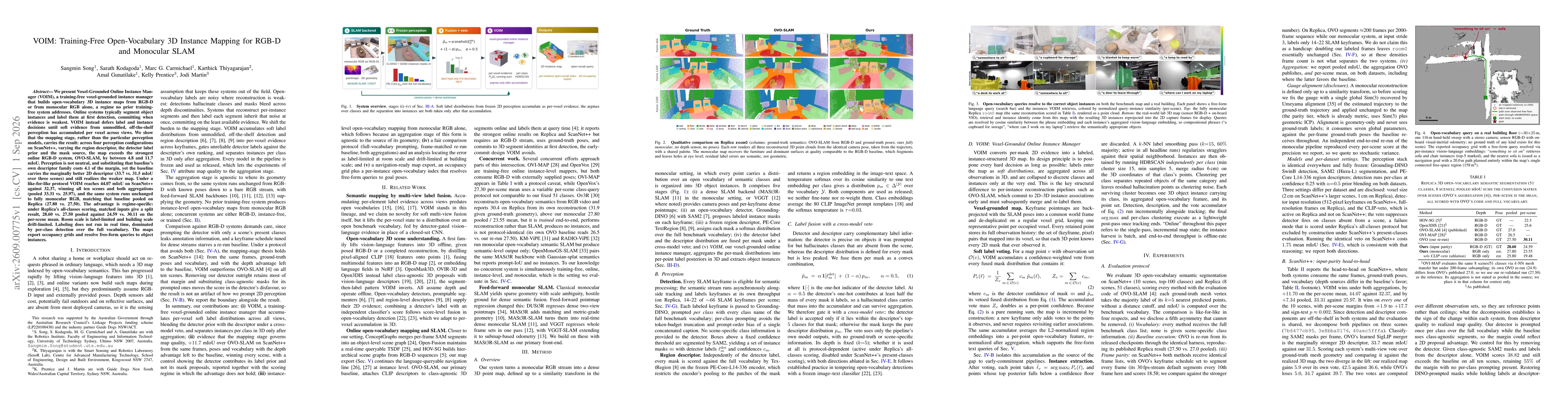 Thumbnail for VOIM: Training-Free Open-Vocabulary 3D Instance Mapping for RGB-D and Monocular SLAM