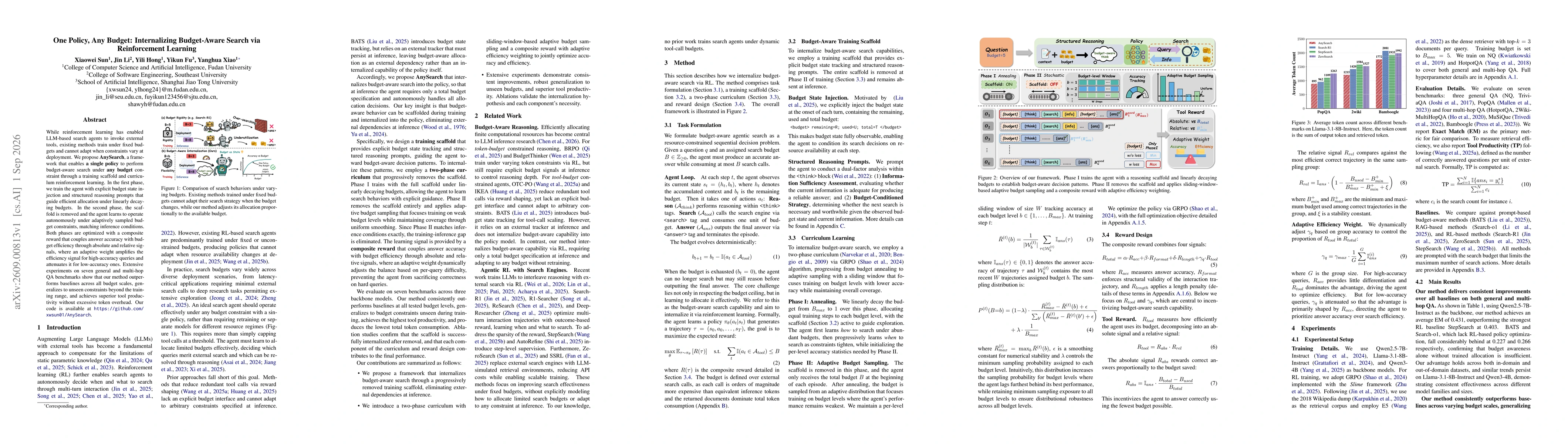Thumbnail for One Policy, Any Budget: Internalizing Budget-Aware Search via Reinforcement Learning