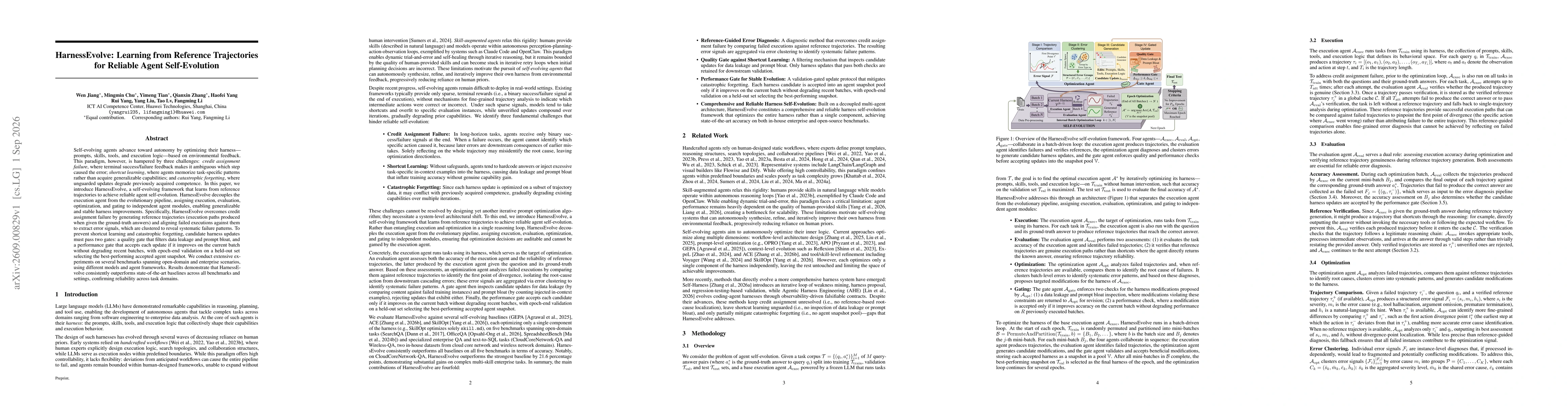 Thumbnail for HarnessEvolve: Learning from Reference Trajectories for Reliable Agent Self-Evolution