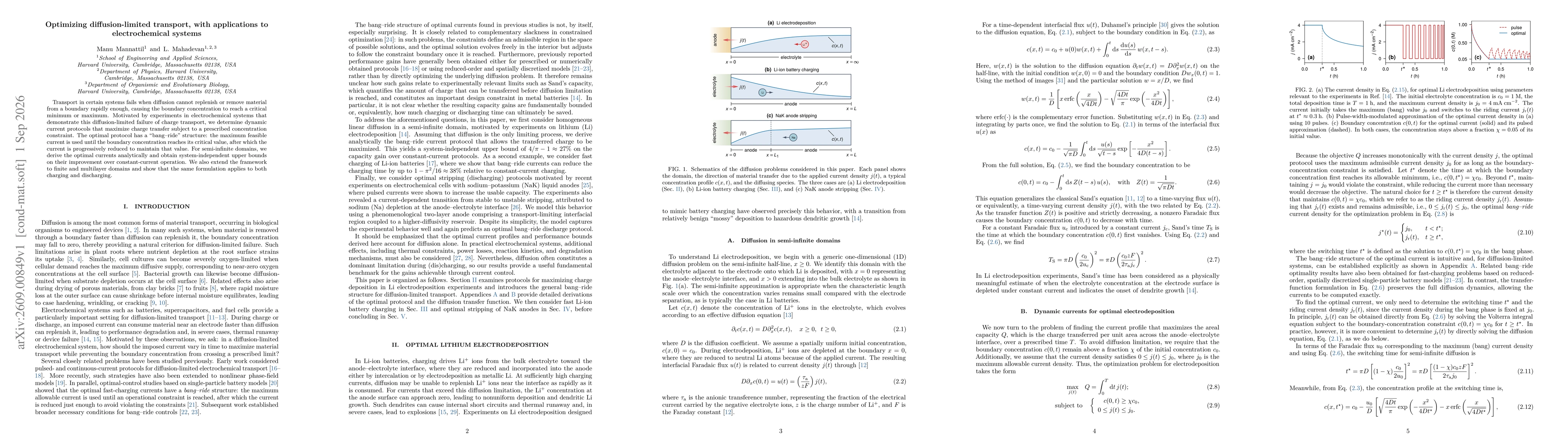 Thumbnail for Optimizing diffusion-limited transport, with applications to electrochemical systems