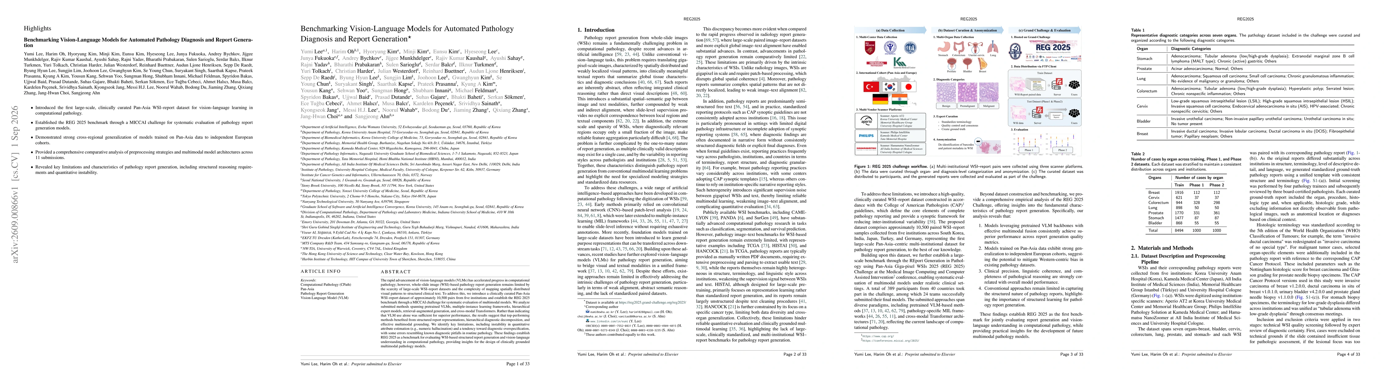 Thumbnail for Benchmarking Vision-Language Models for Automated Pathology Diagnosis and Report Generation