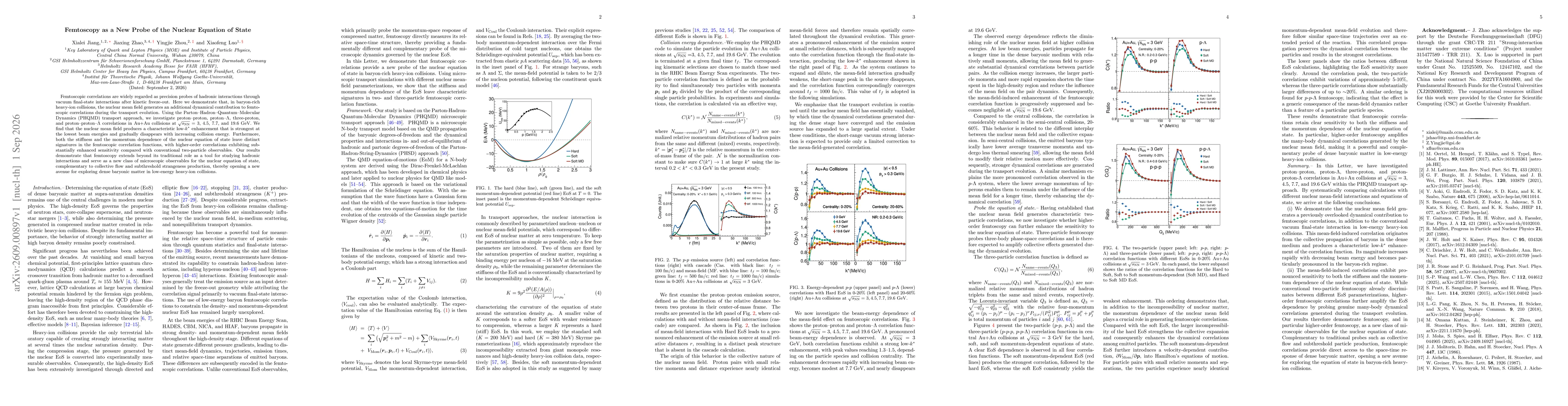 Thumbnail for Femtoscopy as a New Probe of the Nuclear Equation of State