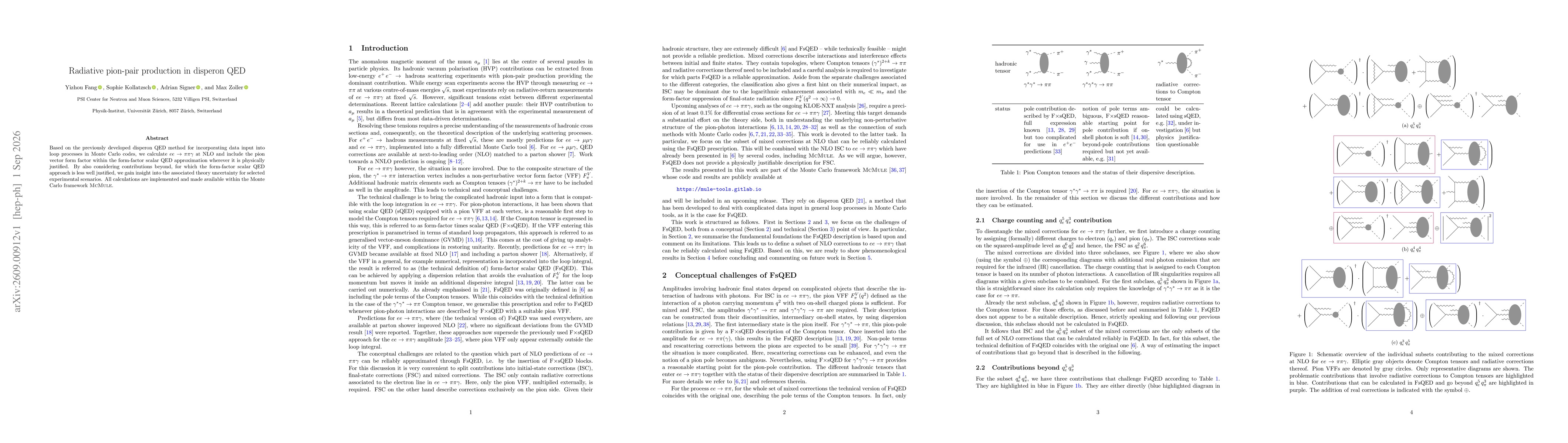Thumbnail for Radiative pion-pair production in disperon QED