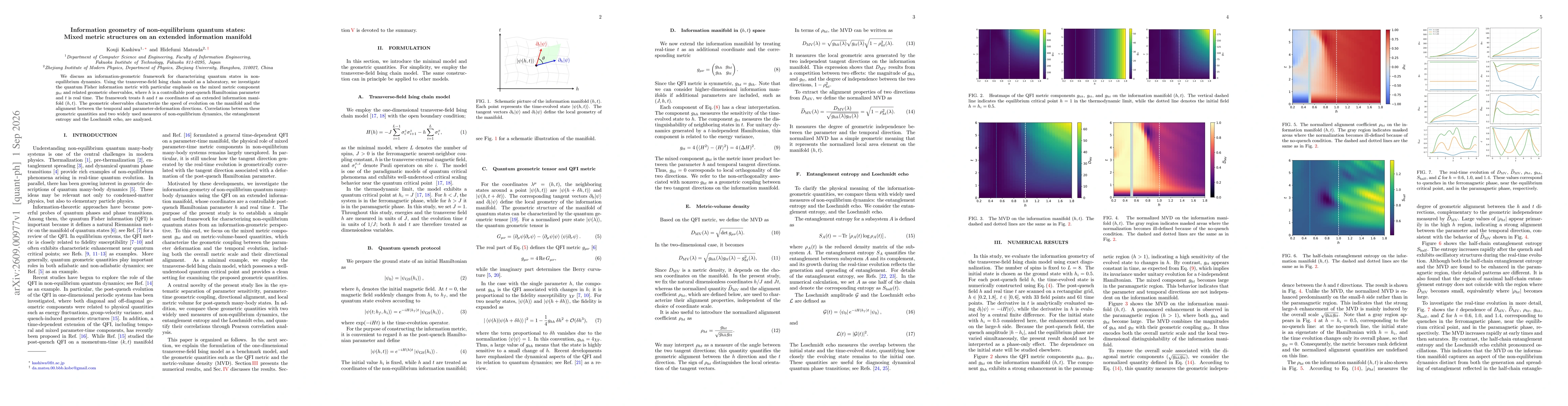Thumbnail for Information geometry of non-equilibrium quantum states: Mixed metric structures on an extended information manifold