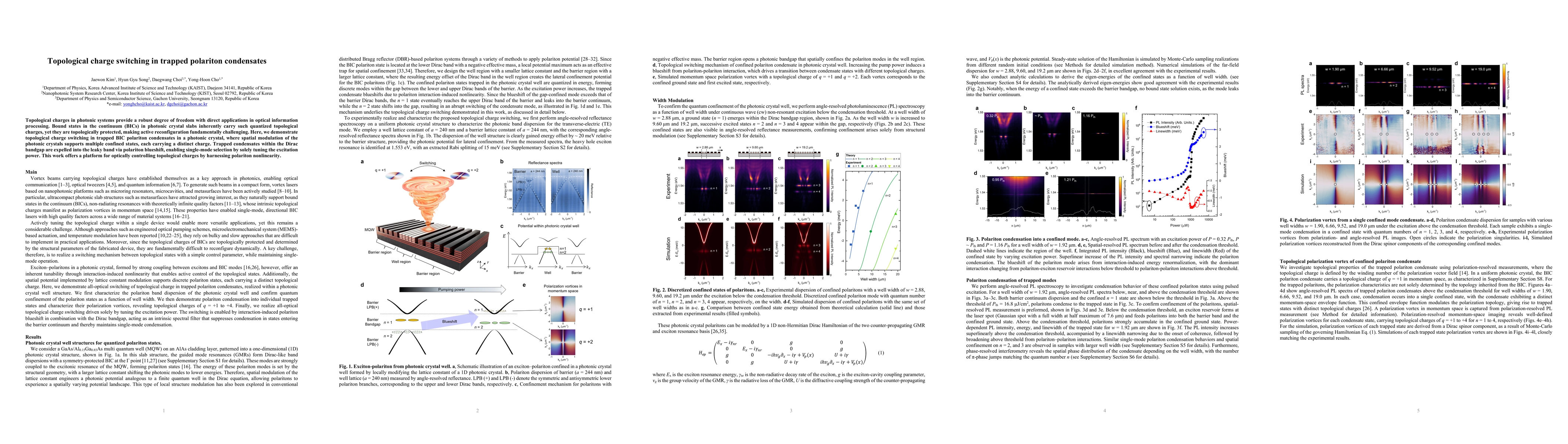 Thumbnail for Topological charge switching in trapped polariton condensates