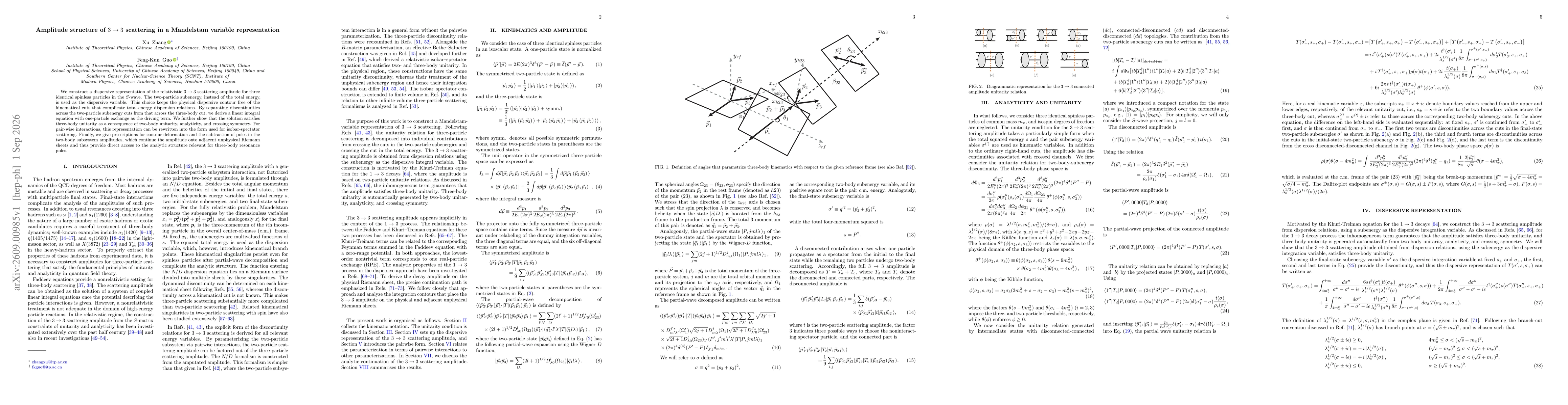 Thumbnail for Amplitude structure of $3\to 3$ scattering in a Mandelstam variable representation