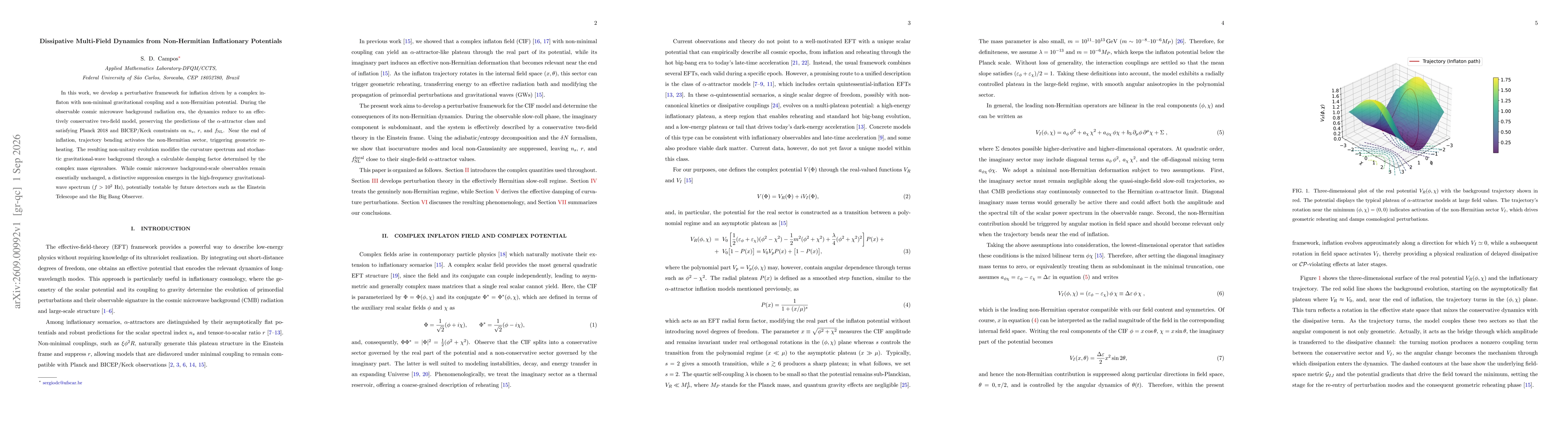 Thumbnail for Dissipative Multi-Field Dynamics from Non-Hermitian Inflationary Potentials