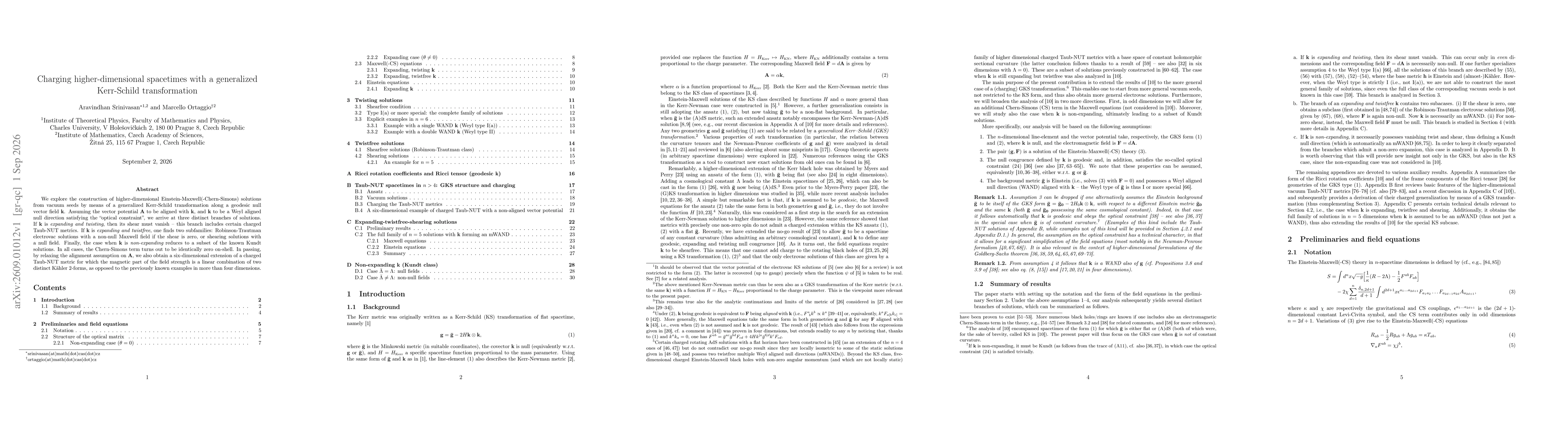 Thumbnail for Charging higher-dimensional spacetimes with a generalized Kerr-Schild transformation