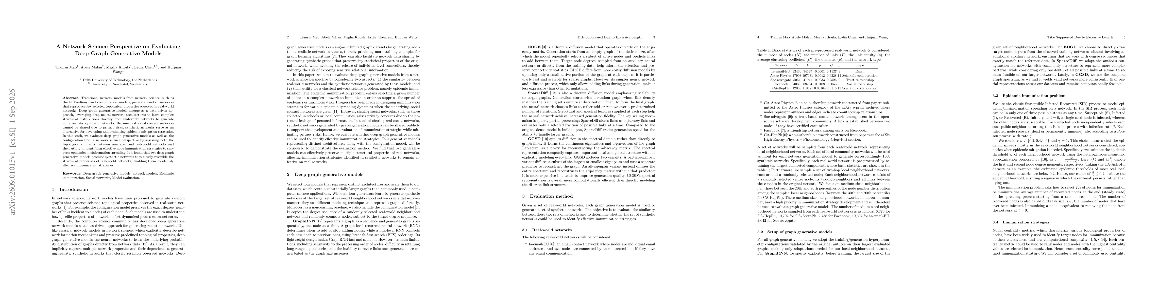 Thumbnail for A Network Science Perspective on Evaluating Deep Graph Generative Models