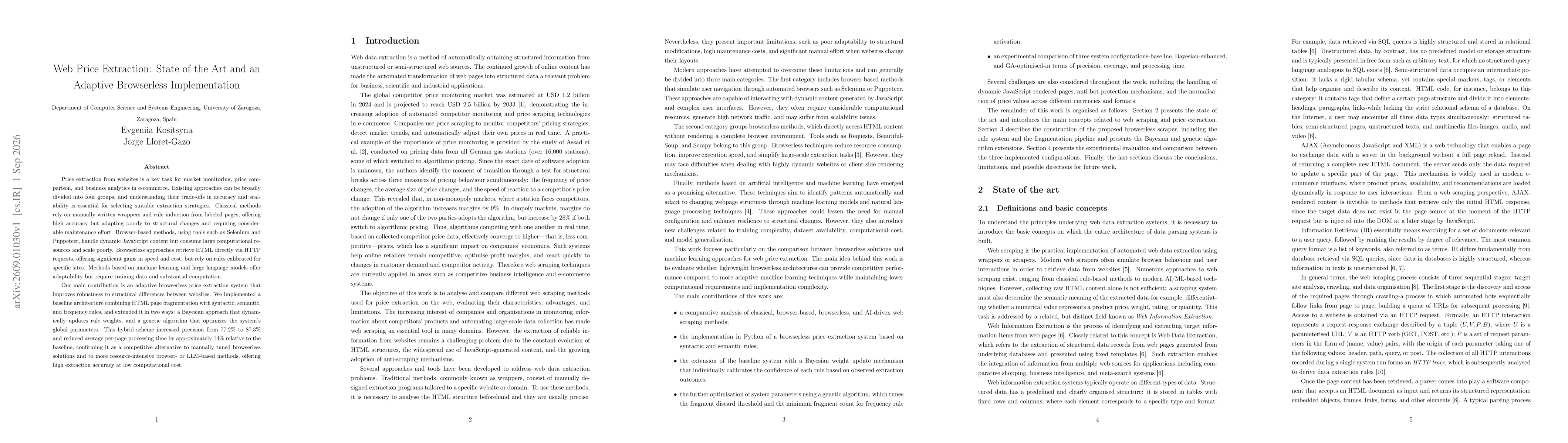 Thumbnail for Web Price Extraction: State of the Art and an Adaptive Browserless Implementation