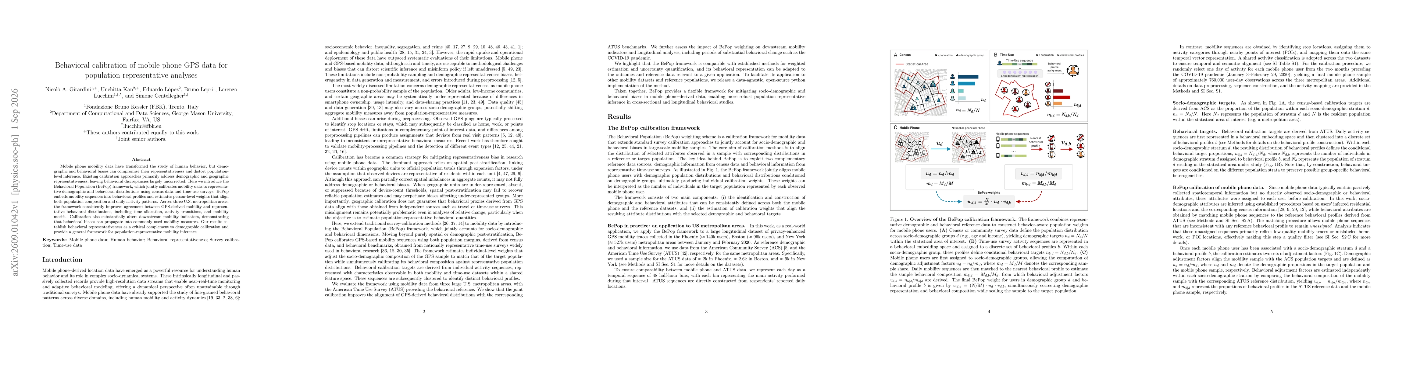 Thumbnail for Behavioral calibration of mobile-phone GPS data for population-representative analyses