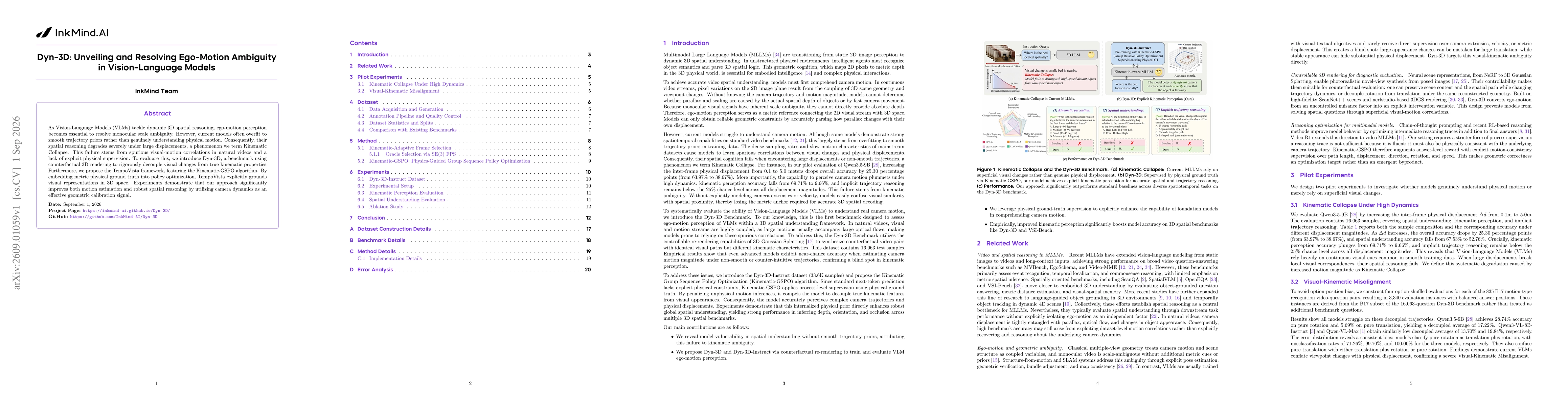 Thumbnail for Dyn-3D: Unveiling and Resolving Ego-Motion Ambiguity in Vision-Language Models