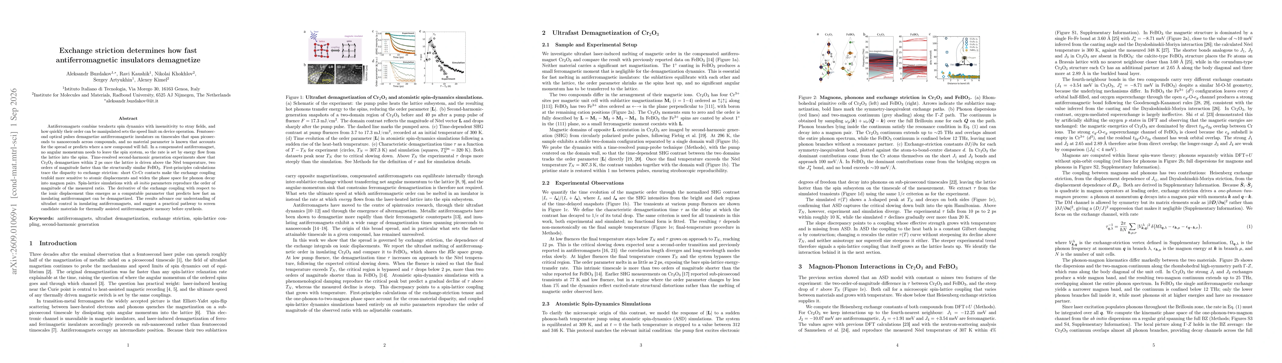 Thumbnail for Exchange striction determines how fast antiferromagnetic insulators demagnetize