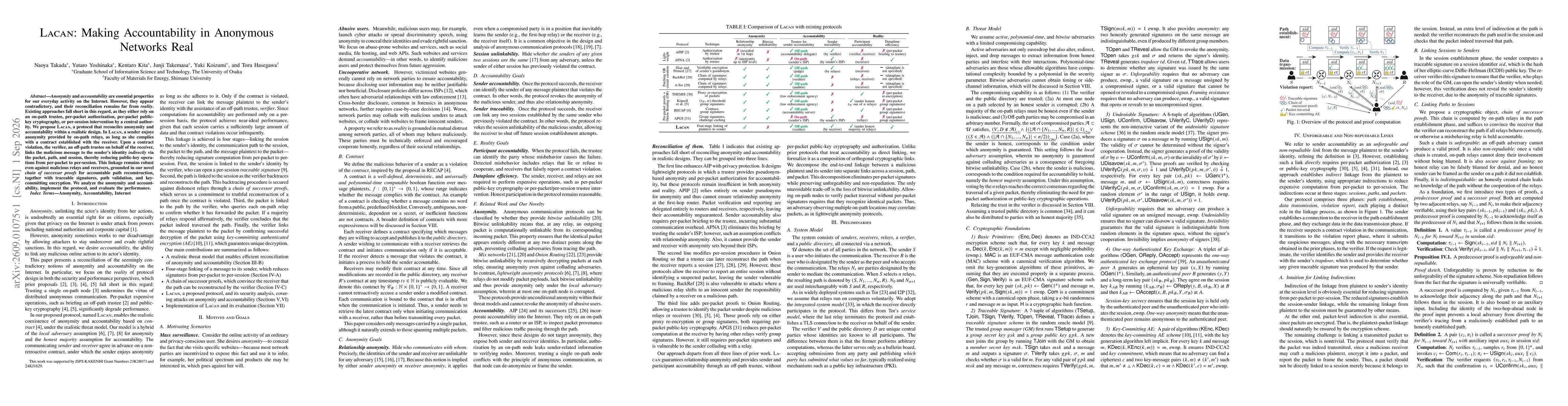 Thumbnail for Lacan: Making Accountability in Anonymous Networks Real